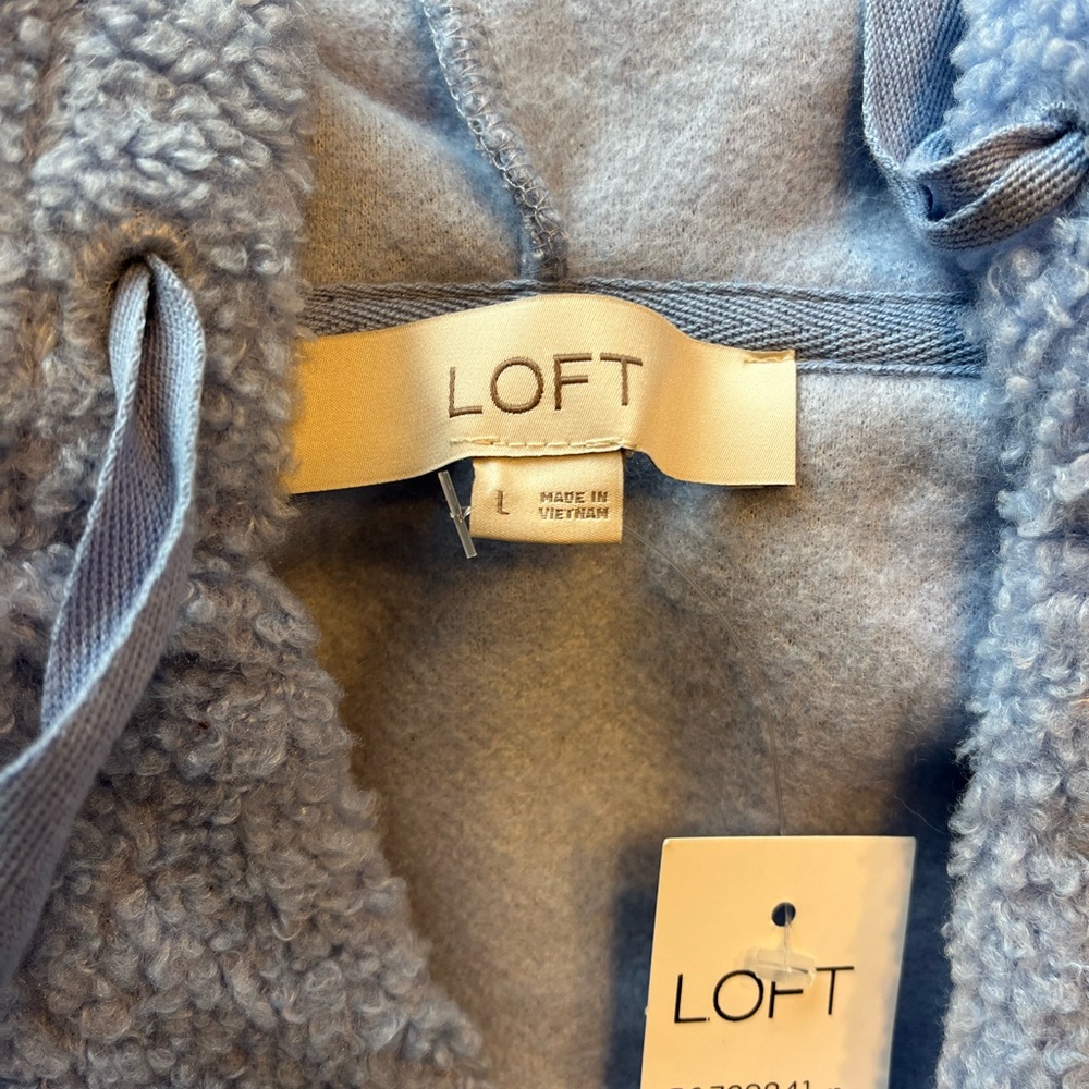 LOFT large NWT Sherpa fleece pullover - Picture 3 of 3